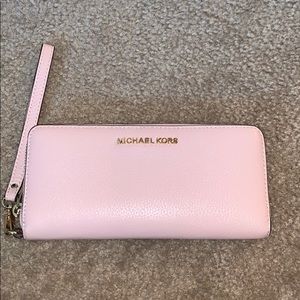 Pink michael kors wristlet